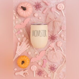 Rae Dunn “MOMSTER” Halloween Cream Stainless Steel Tumbler NWT